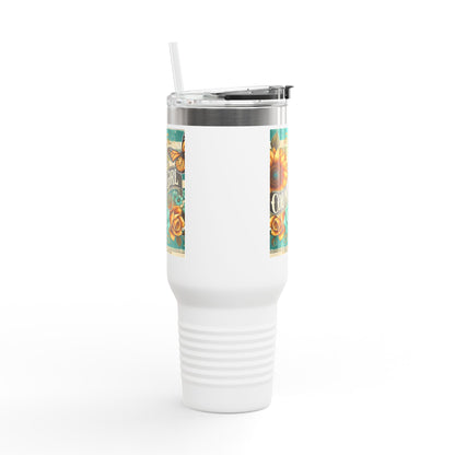 Country Girl Insulated Travel Mug, Perfect for Coffee Lovers, Floral Design, Road Trips, Gifts for Her, Summer Picnics