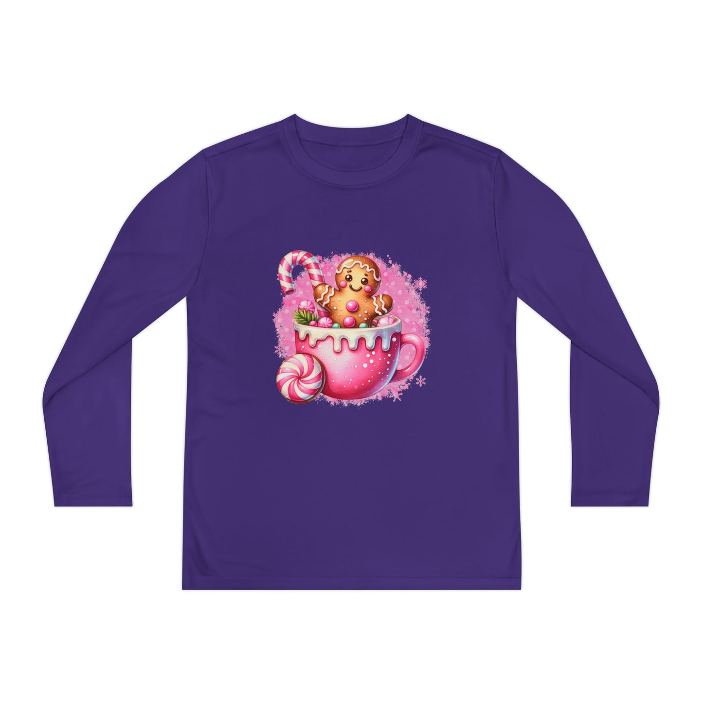 Youth Long Sleeve Holiday Tee - Cute Gingerbread Design, Perfect for Christmas, Winter Celebrations, Gift for Kids, Festive Wear, [...]