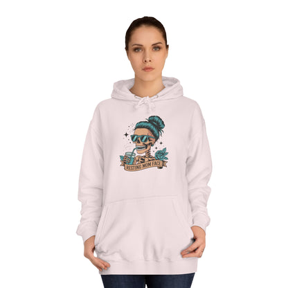 Resting mom face Trendy College Hoodie - Perfect for Campus Style, Gift for Students, Cozy Winter Wear, Unisex Culture Apparel, College Spirit Wear