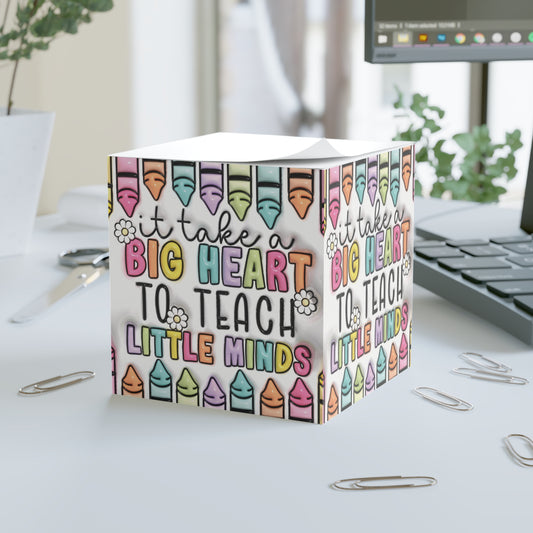 Colorful Teacher Note Cube for Inspirational Classroom, Back to School Gift, Teaching Supplies, Office Decor, Teacher Appreciation