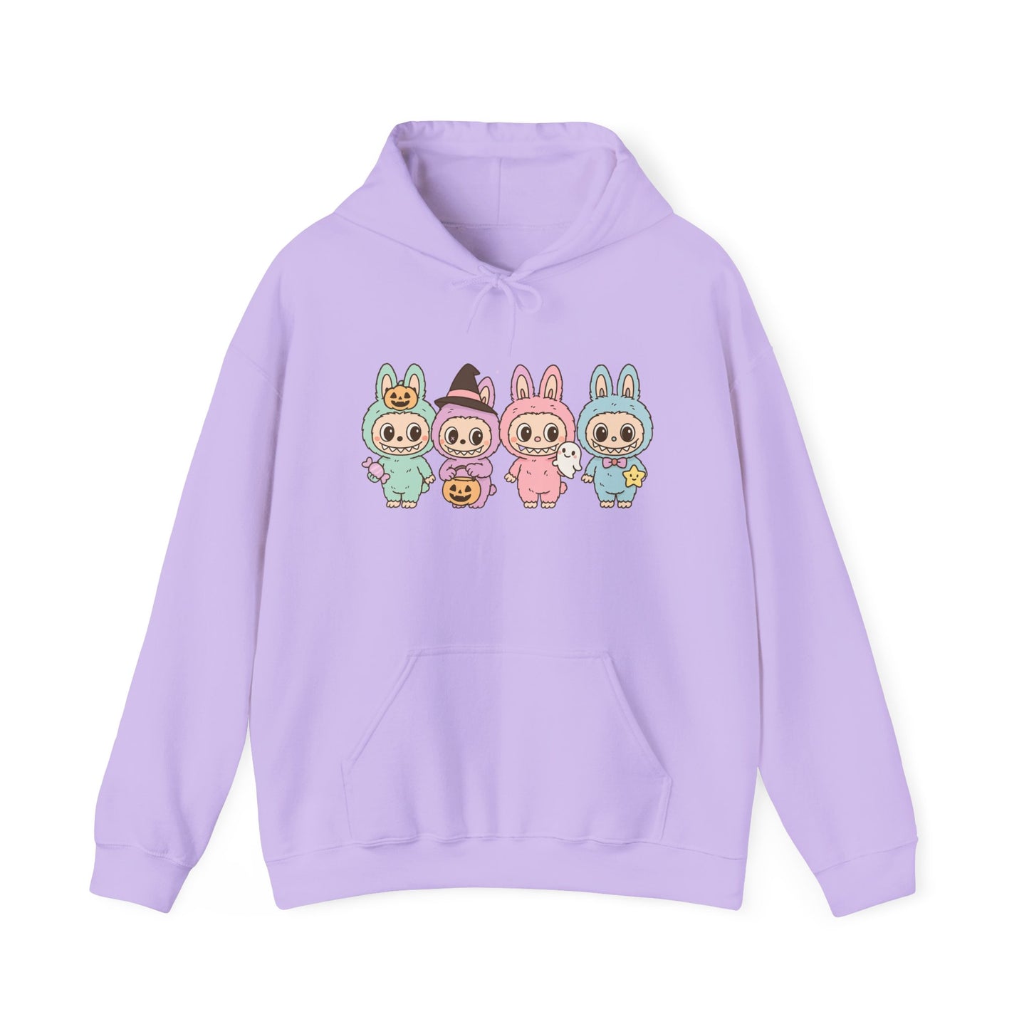 Cute Bunny-Themed Unisex Hoodie, Cozy Animal Sweatshirt for Halloween, Gift for Animal Lovers, Casual Cute Apparel, Funny Graphic Sweatshirt