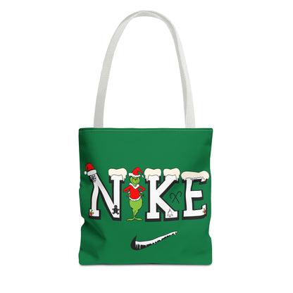 Whimsical Christmas Tote Bag, Grinch Design, Holiday Shopping, Gift Bag, Eco-Friendly, Merry Christmas Decor