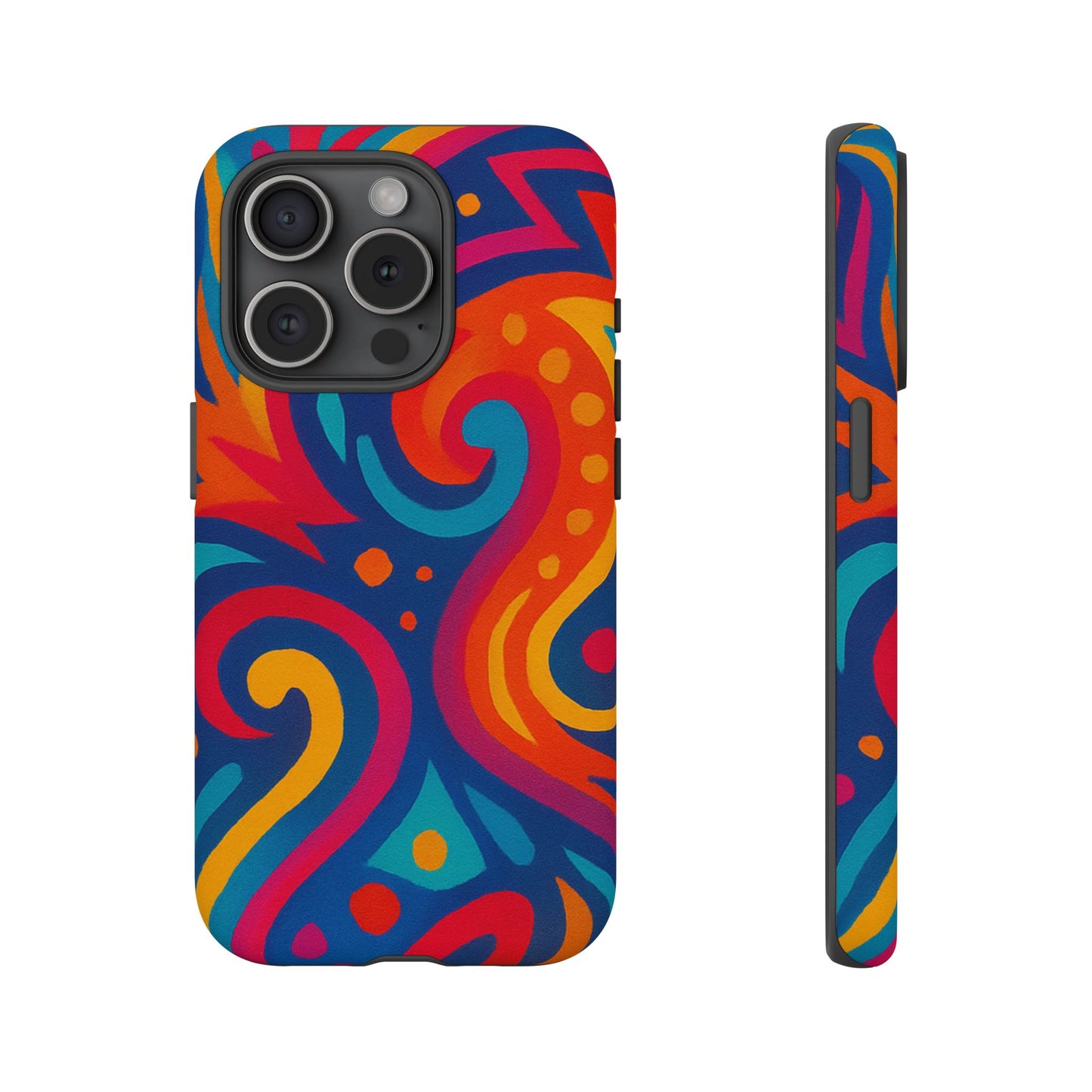 Vibrant Phone Case - Colorful Tough Case, Protective Cover, Unique Design, Trendy Gift, Phone Accessory