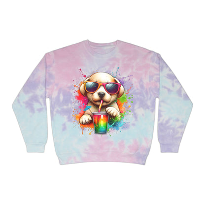 Colorful Tie-Dye Dog Lover Sweatshirt - Cozy Gift for Pet Owners, Perfect for Birthdays, Casual Outfits, Spring, Summer