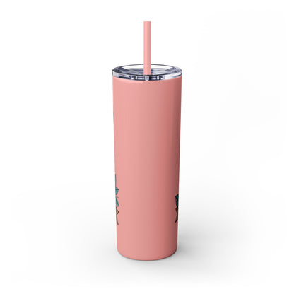 Funny Skull Mom Tumbler, Cool Gift for Moms, 20oz Skinny Cup, Unique Birthday Present, Trendy Drinkware for Halloween