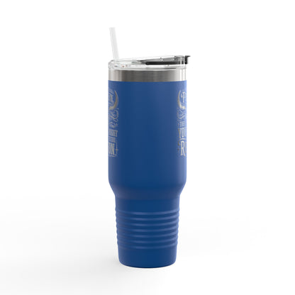 Funny Insulated Travel Mug, 40oz with Quote, Perfect for Road Trips, Camping, Gifting, and Daily Coffee Routines