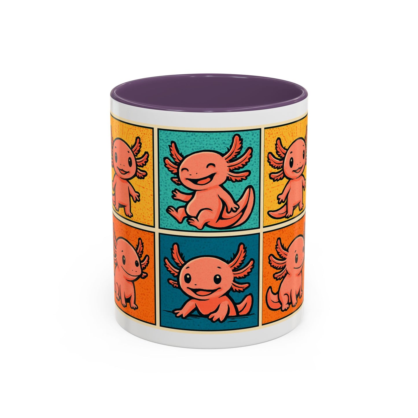 Cute Axolotl Coffee Mug, Fun Animal Mug, Colorful Drinking Cup, Gift for Kids, Office Mug, Aquarium Lover's Cup