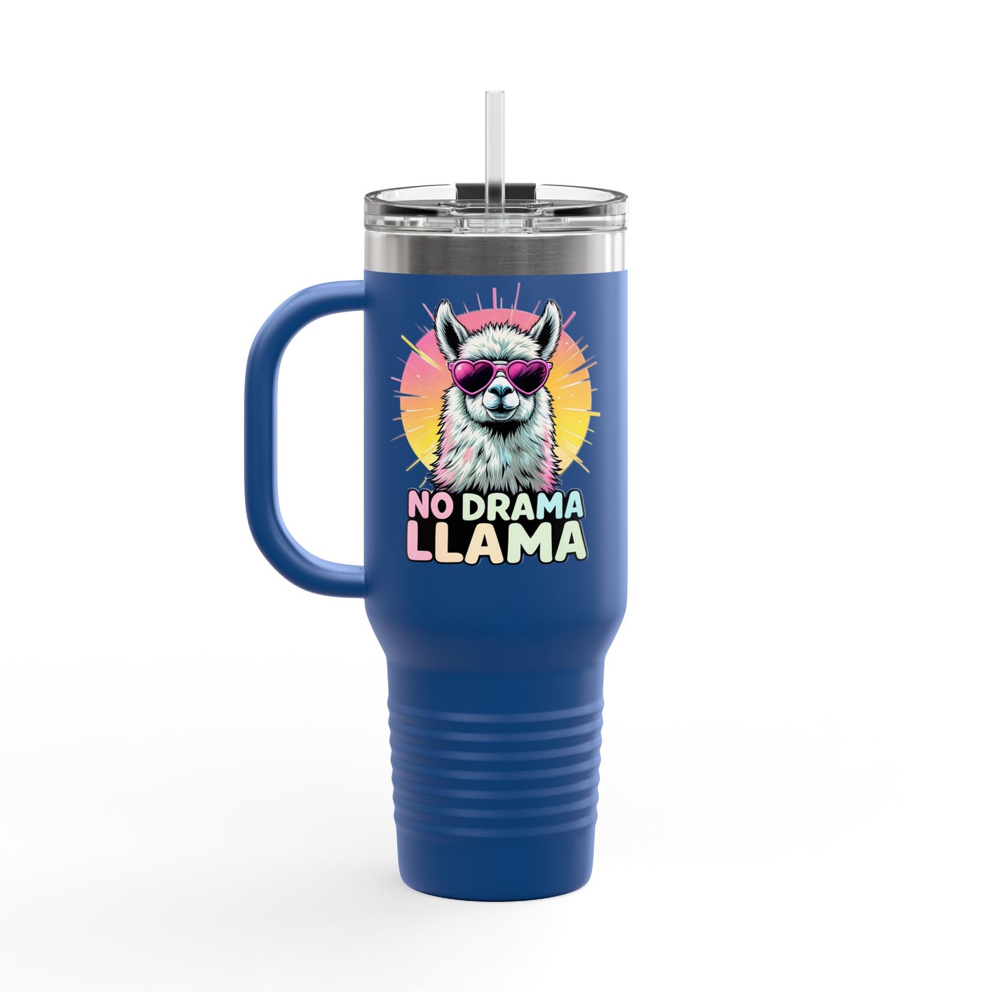 No Drama Llama Insulated Travel Mug, 40oz - Fun, Colorful Drinkware for Llama Lovers, Perfect Gift for Birthdays, Travel, or Camping, [...]