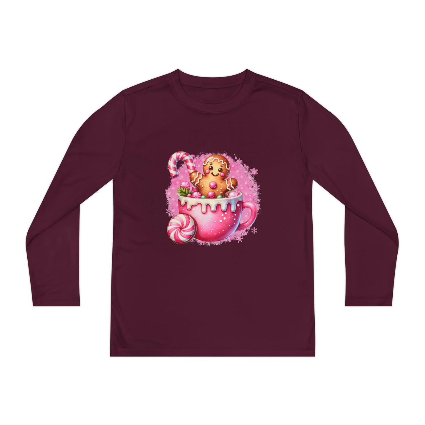 Youth Long Sleeve Holiday Tee - Cute Gingerbread Design, Perfect for Christmas, Winter Celebrations, Gift for Kids, Festive Wear, [...]