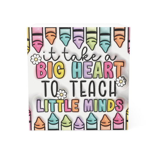 Colorful Teacher Note Cube for Inspirational Classroom, Back to School Gift, Teaching Supplies, Office Decor, Teacher Appreciation