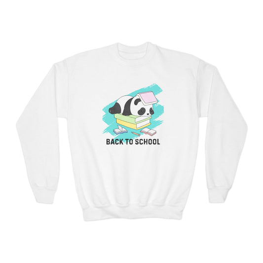 Youth Crewneck Sweatshirt - Back to School Panda, Cute Sweatshirt for Kids, Cozy Back to School Gift, Adorable Animal Design, Cute [...]