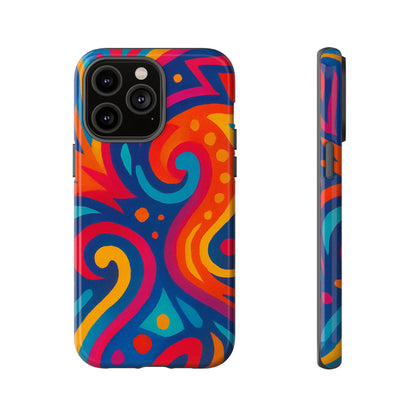 Vibrant Phone Case - Colorful Tough Case, Protective Cover, Unique Design, Trendy Gift, Phone Accessory