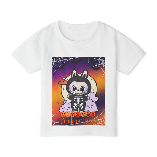 Halloween Toddler T-Shirt - Cute Trick or Treat Skeleton Bunny, Kids Halloween Costume Tee, Spooky Fun for Toddlers, Kids Holiday [...]