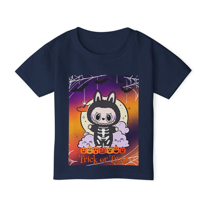 Halloween Toddler T-Shirt - Cute Trick or Treat Skeleton Bunny, Kids Halloween Costume Tee, Spooky Fun for Toddlers, Kids Holiday [...]
