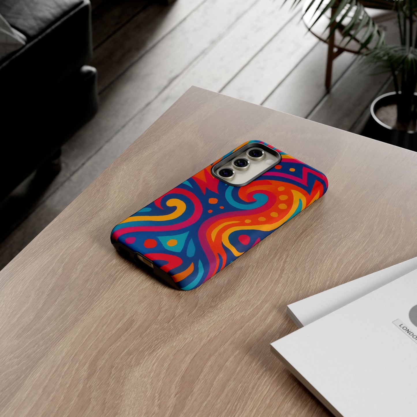 Vibrant Phone Case - Colorful Tough Case, Protective Cover, Unique Design, Trendy Gift, Phone Accessory