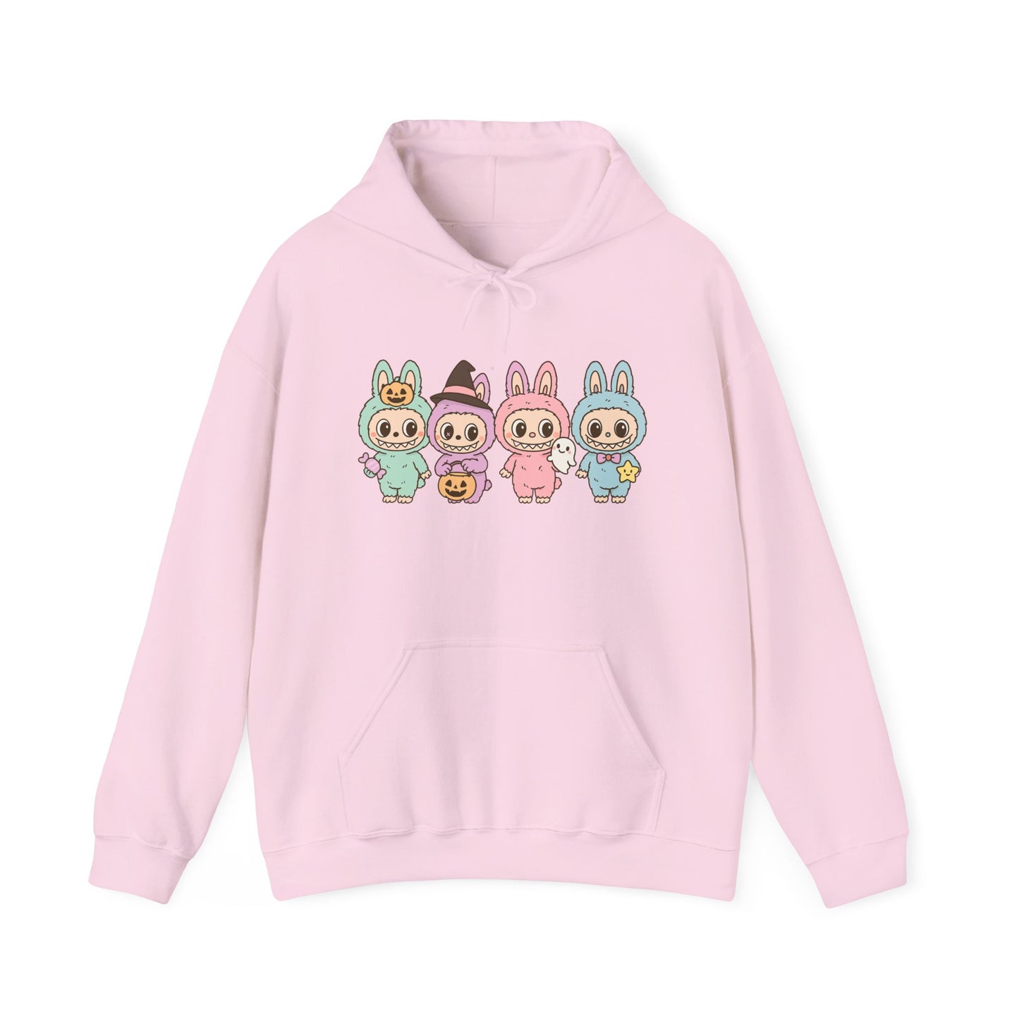 Cute Bunny-Themed Unisex Hoodie, Cozy Animal Sweatshirt for Halloween, Gift for Animal Lovers, Casual Cute Apparel, Funny Graphic Sweatshirt