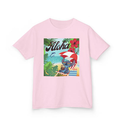 Aloha Paradise Kids Tee, Summer Shirt, Beachwear, Vacation Gift, Nature Lover Gift, Tropical Vibes, Kids Summer Fashion