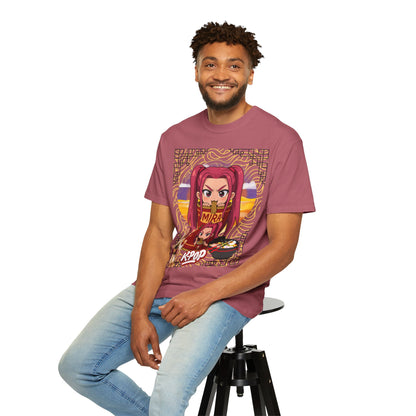 K-Pop Inspired Garment-Dyed T-Shirt, Trendy Streetwear, Anime Fan Apparel, Casual Wear, Gifts for Music Lovers