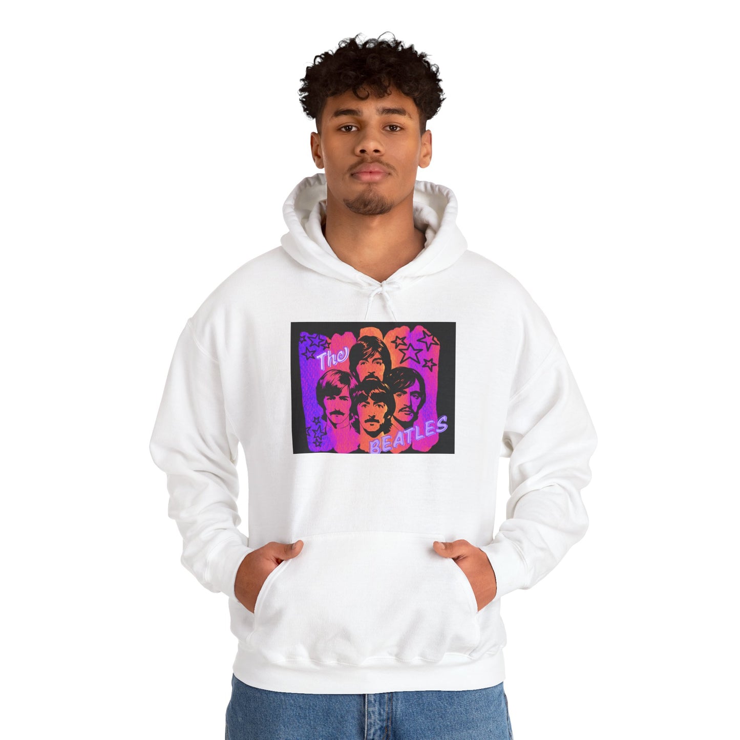 Beatles-Inspired Unisex Hoodie, Nostalgic Fashion, Gift for Music Lovers, Cozy Layer for Concerts, Unique Vintage Style