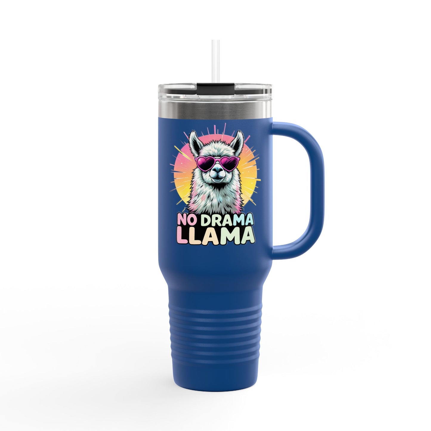 No Drama Llama Insulated Travel Mug, 40oz - Fun, Colorful Drinkware for Llama Lovers, Perfect Gift for Birthdays, Travel, or Camping, [...]