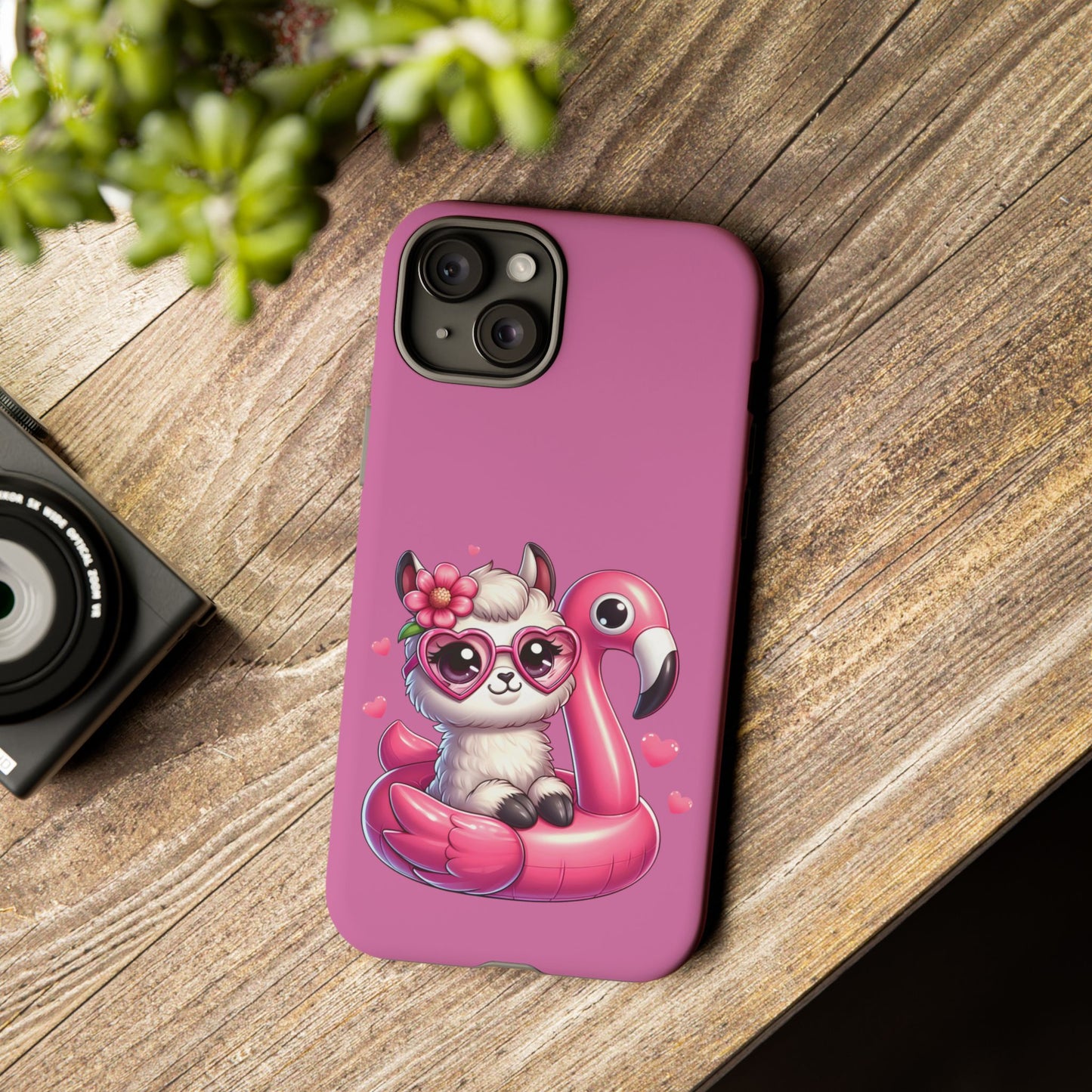 Cute Animal Phone Case, Phone Cover for Kids, Gift for Animal Lovers, Summer Vibes Accessory, Trendy Pink Case