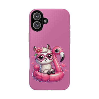 Cute Animal Phone Case, Phone Cover for Kids, Gift for Animal Lovers, Summer Vibes Accessory, Trendy Pink Case