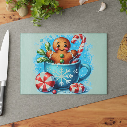 Festive Gingerbread Cutting Board - Holiday Kitchen Decor, Christmas Gift, Baking Accessory, Gingerbread Lovers, Seasonal Decor