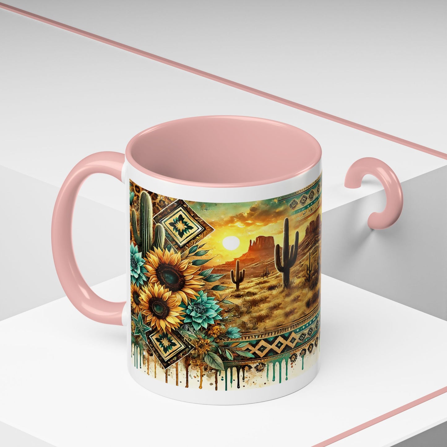 Desert Sunset Coffee Mug with Cacti and Sunflowers, Boho Mug, Gift for Nature Lovers, Coffee Lovers Gift, Southwestern Decor, Unique [...]