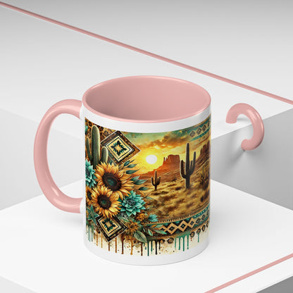 Desert Sunset Coffee Mug with Cacti and Sunflowers, Boho Mug, Gift for Nature Lovers, Coffee Lovers Gift, Southwestern Decor, Unique [...]