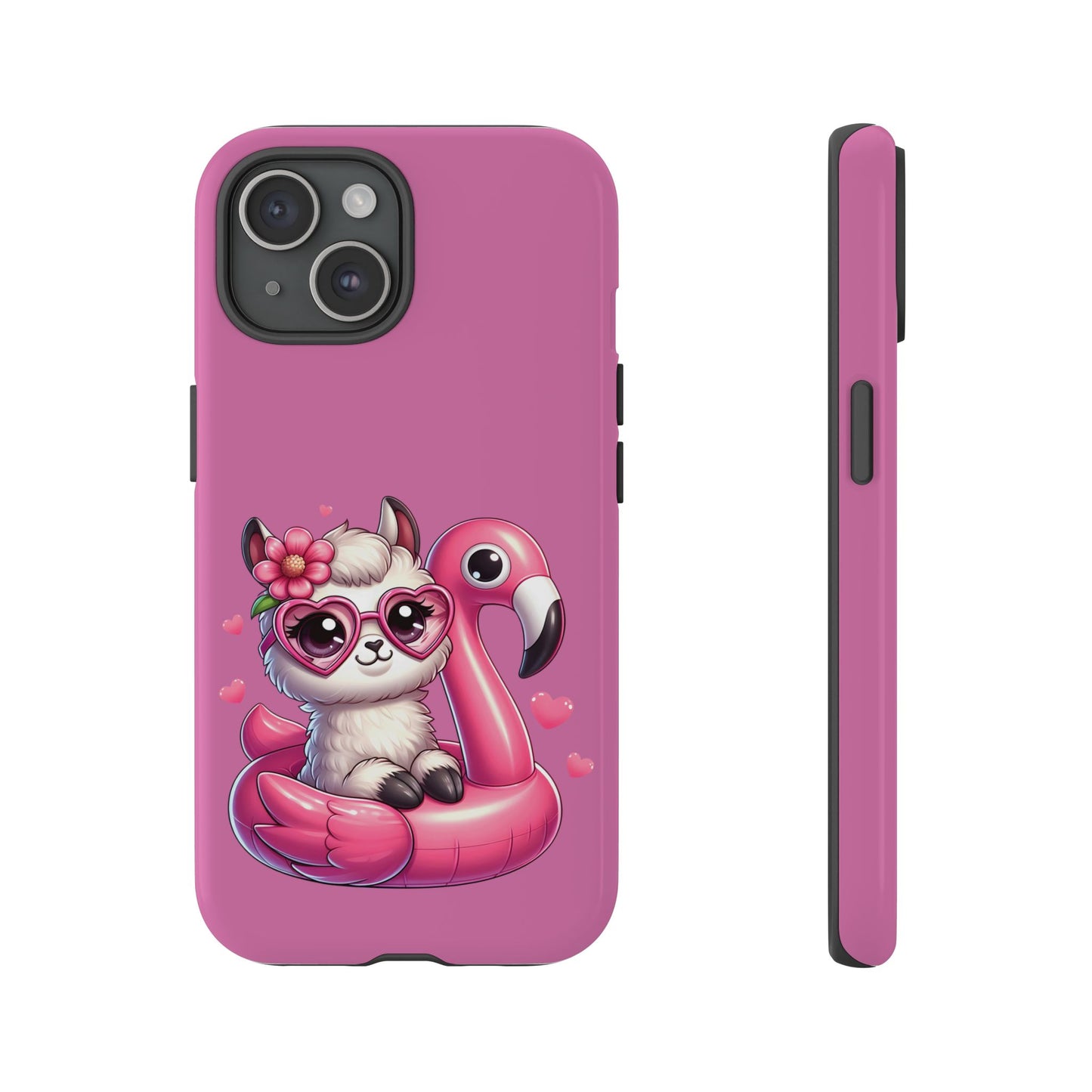 Cute Animal Phone Case, Phone Cover for Kids, Gift for Animal Lovers, Summer Vibes Accessory, Trendy Pink Case