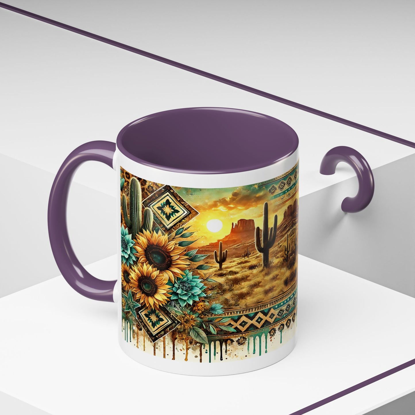 Desert Sunset Coffee Mug with Cacti and Sunflowers, Boho Mug, Gift for Nature Lovers, Coffee Lovers Gift, Southwestern Decor, Unique [...]