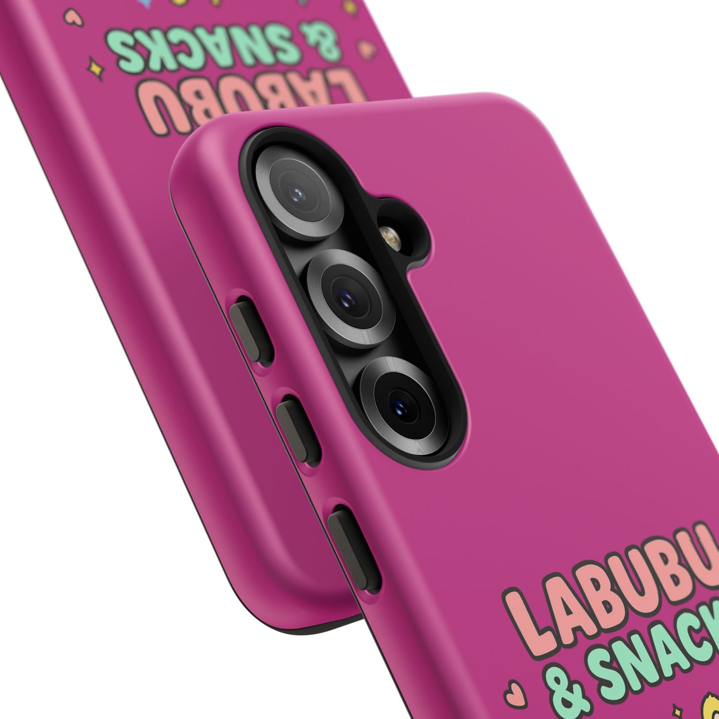 Cute Character Phone Case - Labubus & Snacks, Kawaii Accessories, Gift for Food Lovers, Fun Phone Cover, Cute Tech Gear