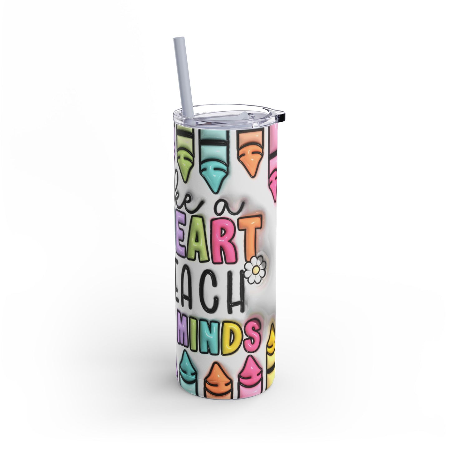Colorful Teacher's Tumbler, Motivational Drinkware for Educators, Inspirational Gift for Teachers, School Supplies, Classroom Essentials