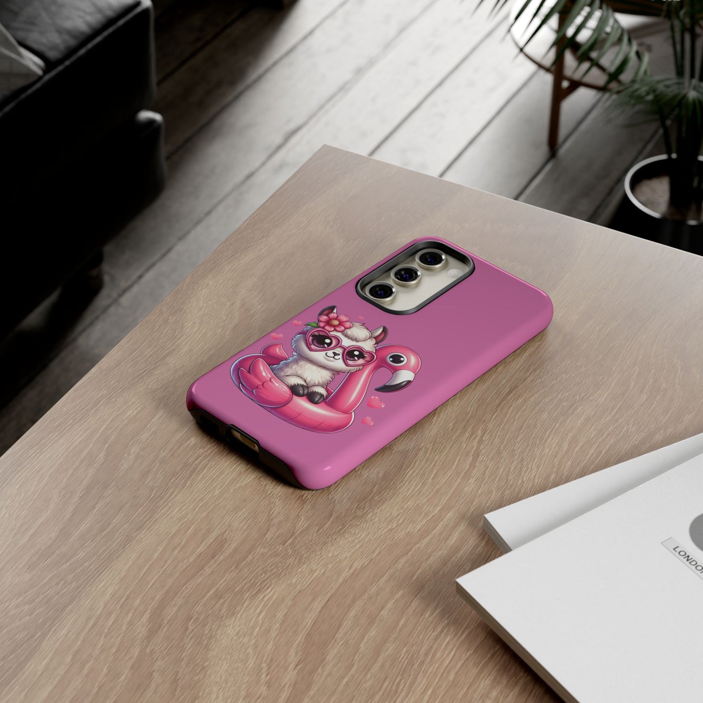 Cute Animal Phone Case, Phone Cover for Kids, Gift for Animal Lovers, Summer Vibes Accessory, Trendy Pink Case