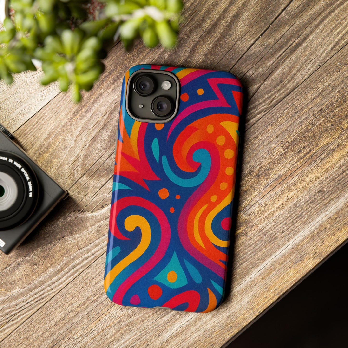 Vibrant Phone Case - Colorful Tough Case, Protective Cover, Unique Design, Trendy Gift, Phone Accessory