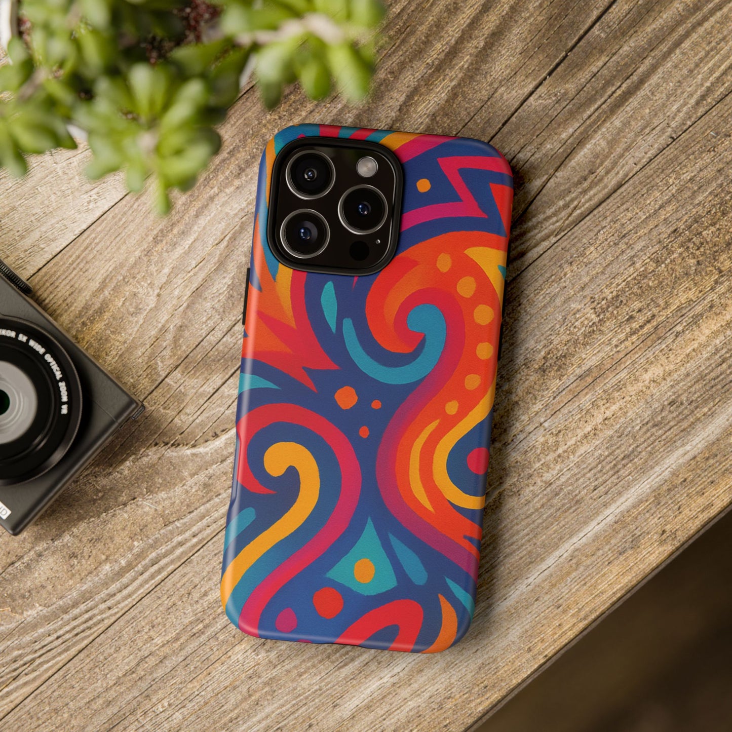 Vibrant Phone Case - Colorful Tough Case, Protective Cover, Unique Design, Trendy Gift, Phone Accessory