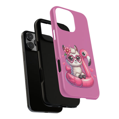 Cute Animal Phone Case, Phone Cover for Kids, Gift for Animal Lovers, Summer Vibes Accessory, Trendy Pink Case