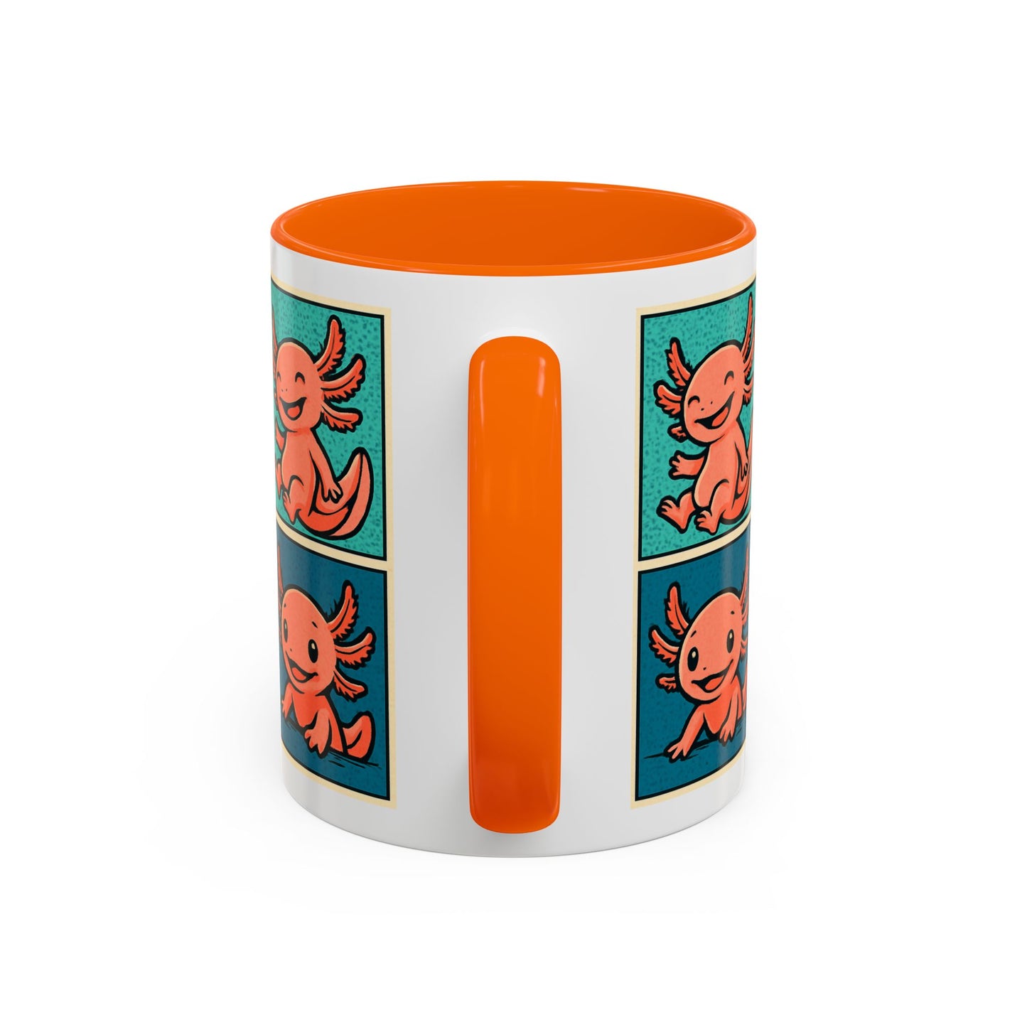 Cute Axolotl Coffee Mug, Fun Animal Mug, Colorful Drinking Cup, Gift for Kids, Office Mug, Aquarium Lover's Cup