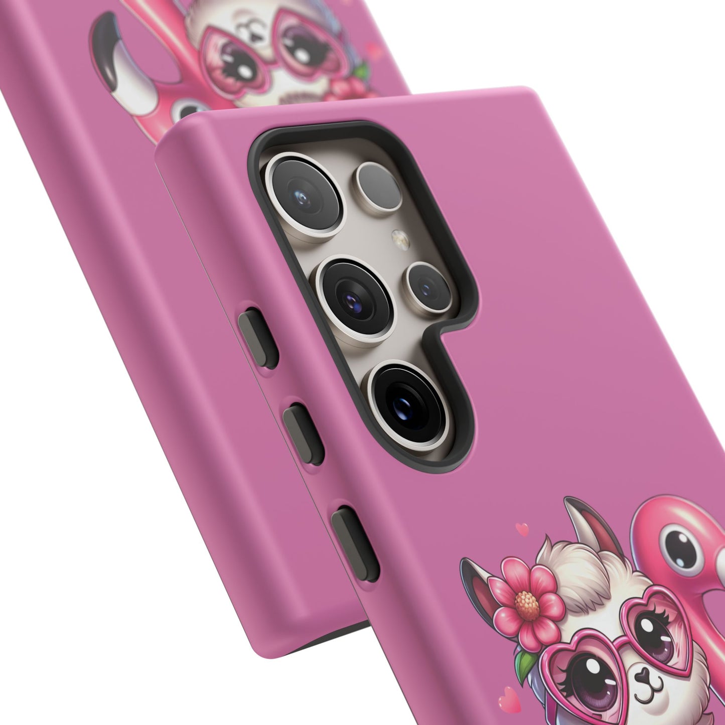 Cute Animal Phone Case, Phone Cover for Kids, Gift for Animal Lovers, Summer Vibes Accessory, Trendy Pink Case