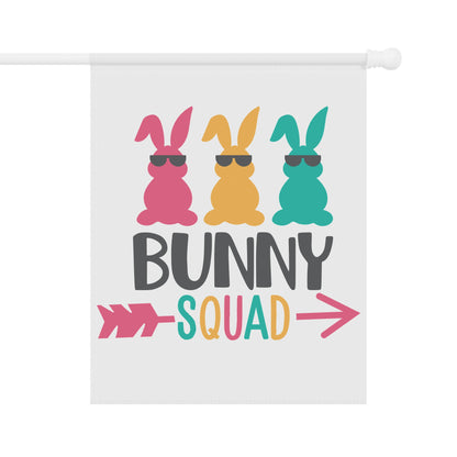 Bunny Squad Garden Banner, Funny Spring Decor, Easter Yard Sign, Outdoor Easter Decoration, Cute Garden Flag