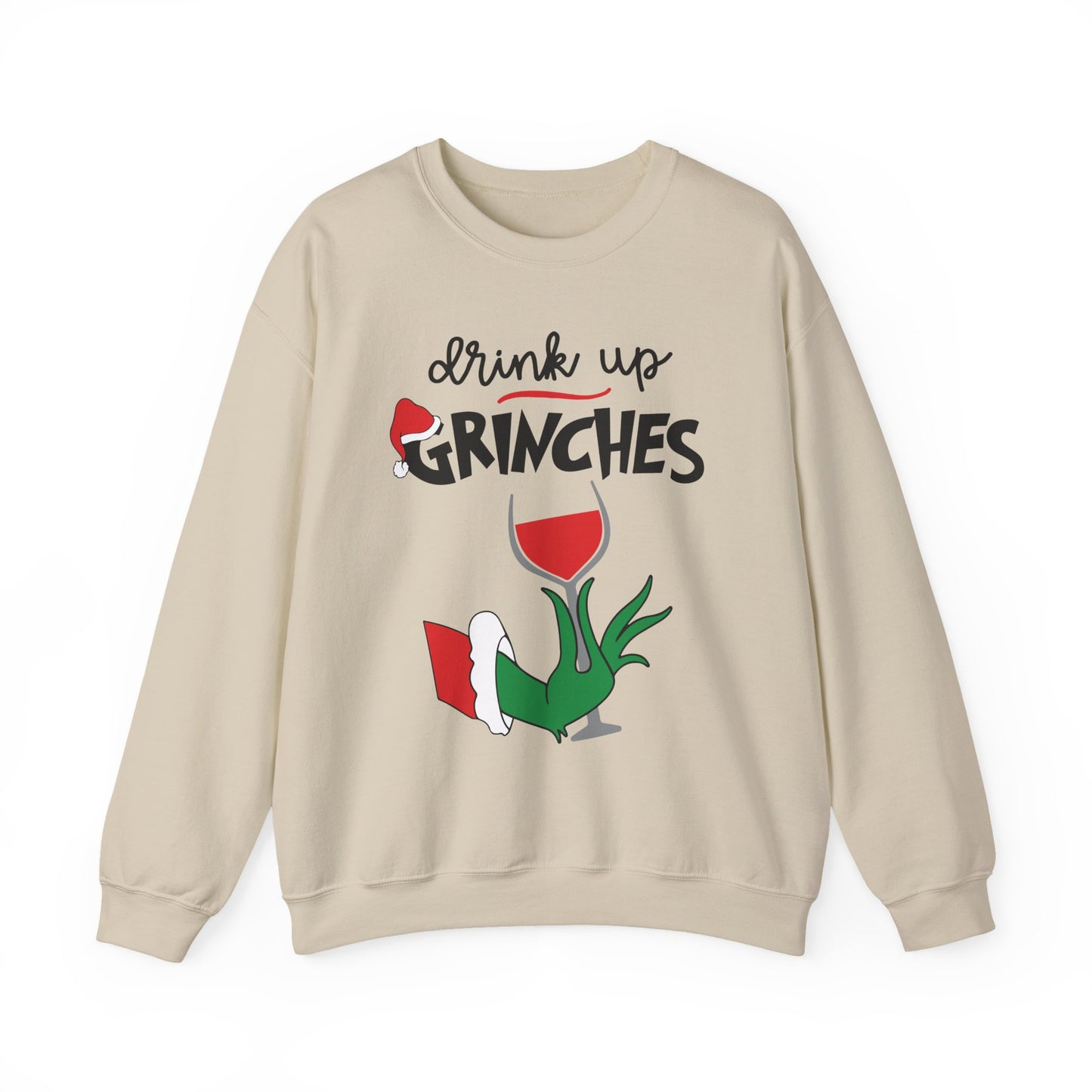 Festive Grinch Sweatshirt, Cozy Holiday Apparel, Funny Christmas Gift, Unisex Crewneck, Seasonal Loungewear, Winter Fashion