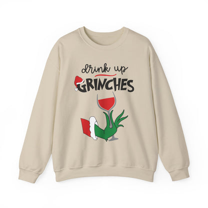 Festive Grinch Sweatshirt, Cozy Holiday Apparel, Funny Christmas Gift, Unisex Crewneck, Seasonal Loungewear, Winter Fashion