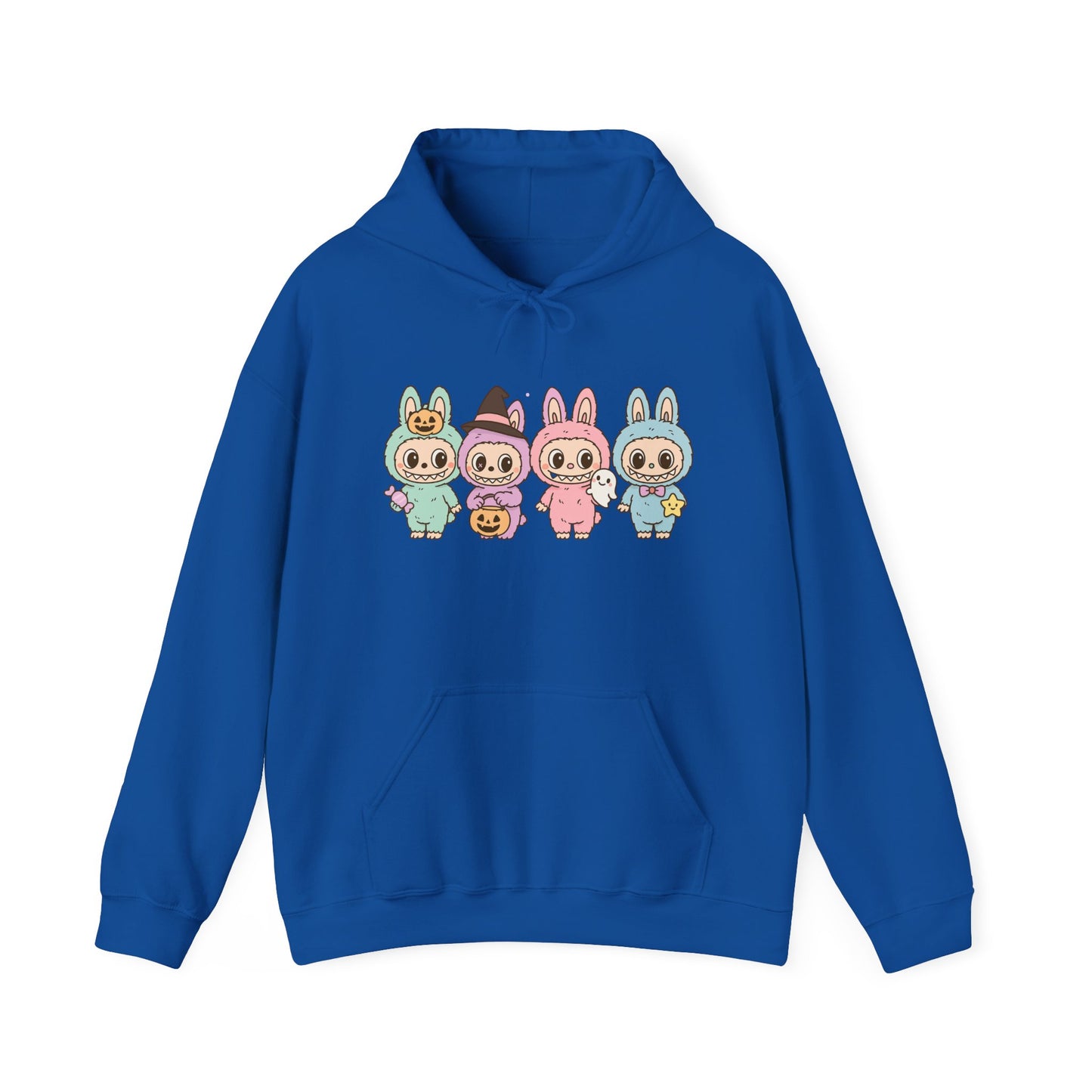 Cute Bunny-Themed Unisex Hoodie, Cozy Animal Sweatshirt for Halloween, Gift for Animal Lovers, Casual Cute Apparel, Funny Graphic Sweatshirt