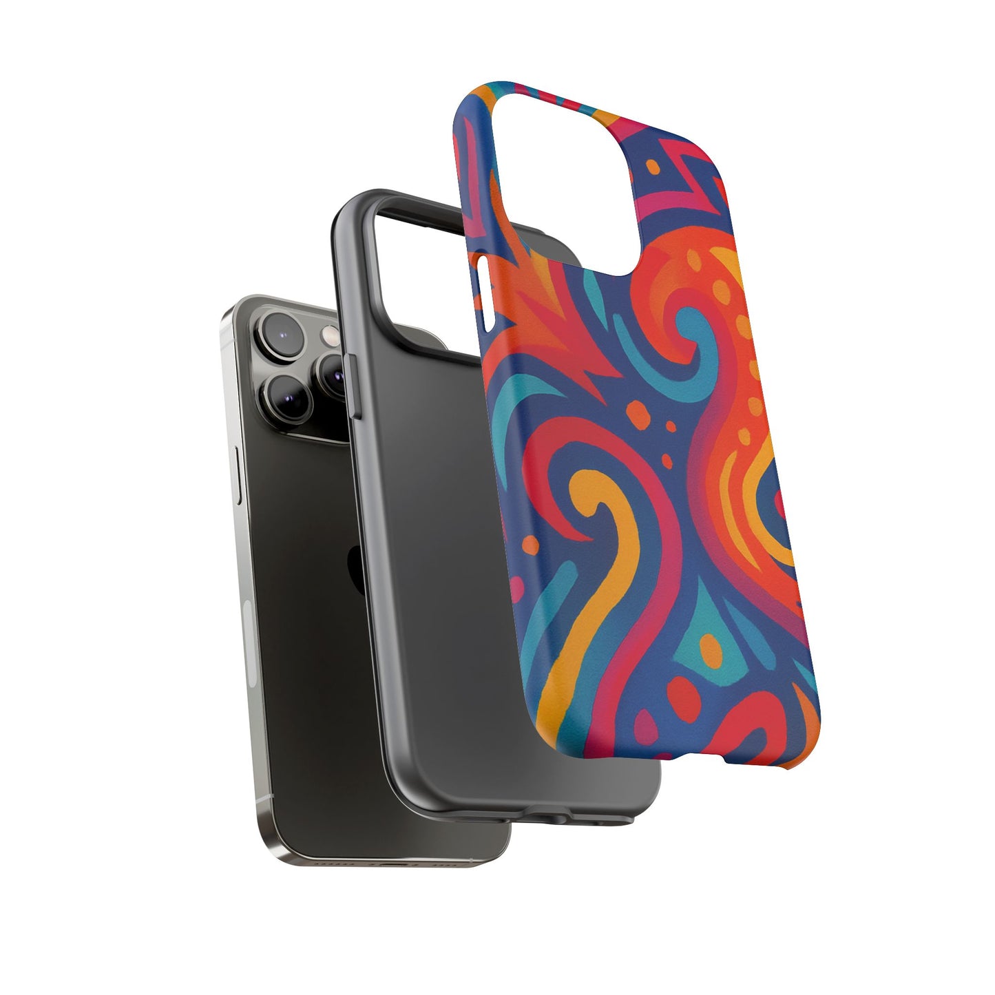 Vibrant Phone Case - Colorful Tough Case, Protective Cover, Unique Design, Trendy Gift, Phone Accessory