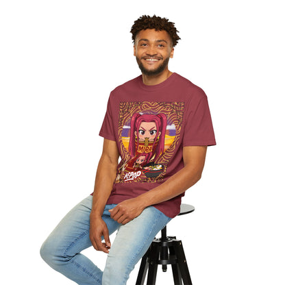 K-Pop Inspired Garment-Dyed T-Shirt, Trendy Streetwear, Anime Fan Apparel, Casual Wear, Gifts for Music Lovers