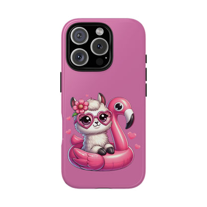 Cute Animal Phone Case, Phone Cover for Kids, Gift for Animal Lovers, Summer Vibes Accessory, Trendy Pink Case