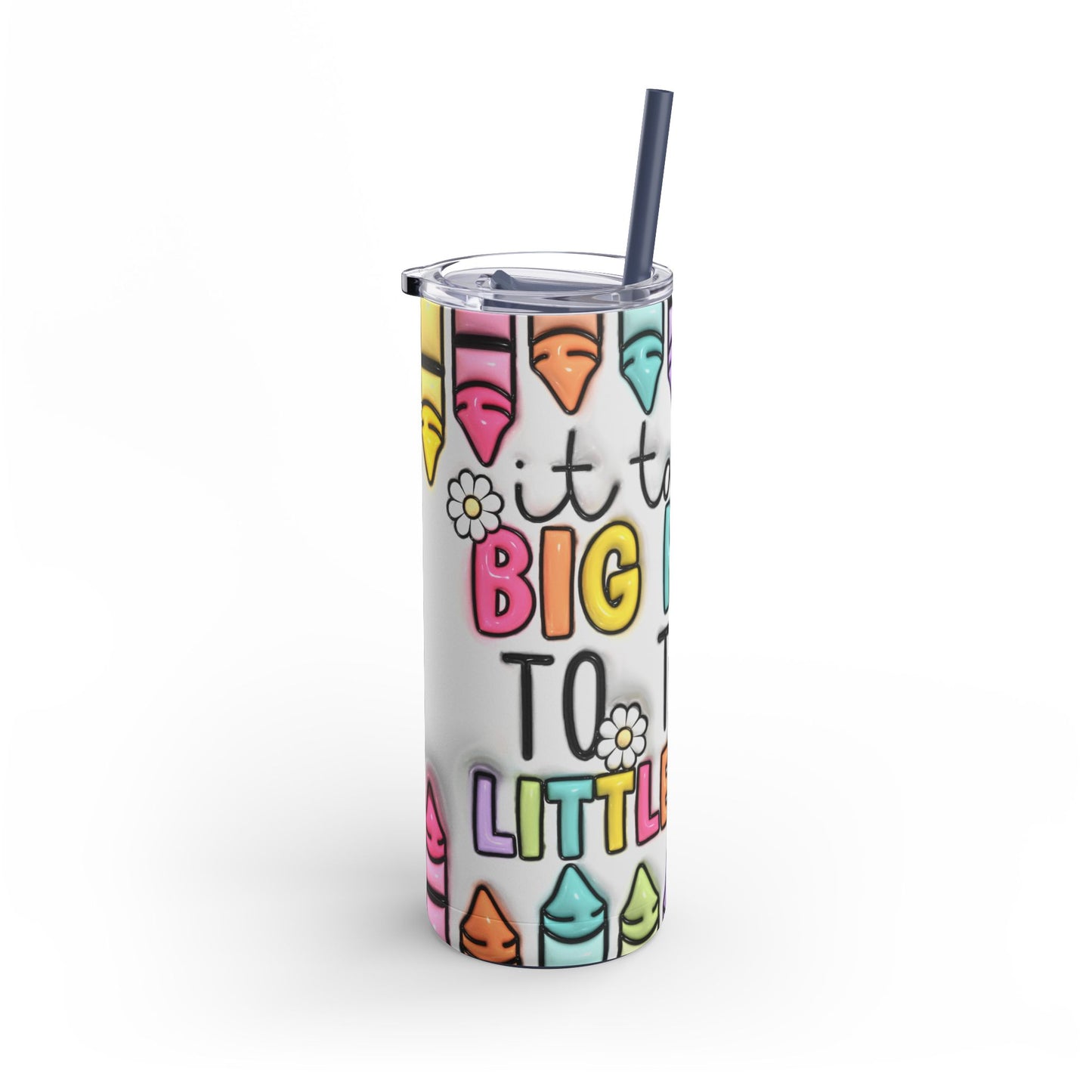 Colorful Teacher's Tumbler, Motivational Drinkware for Educators, Inspirational Gift for Teachers, School Supplies, Classroom Essentials