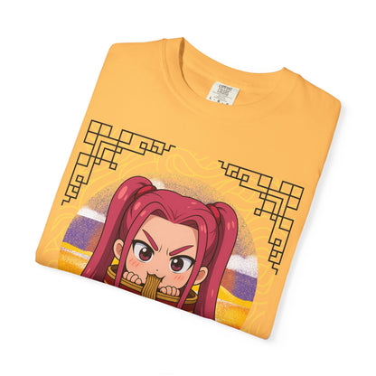 K-Pop Inspired Garment-Dyed T-Shirt, Trendy Streetwear, Anime Fan Apparel, Casual Wear, Gifts for Music Lovers