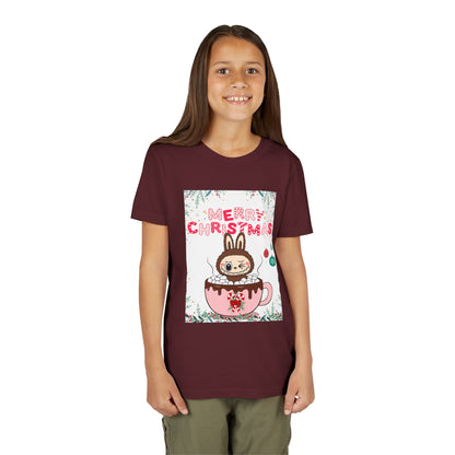 Christmas Bunny Youth Tee, Merry Christmas Shirt, Cute Holiday T-Shirt, Kids Christmas Apparel, Festive Youth Shirt