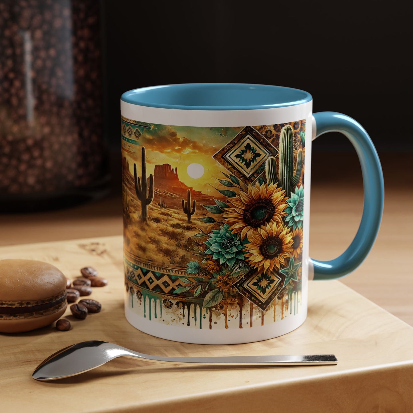 Desert Sunset Coffee Mug with Cacti and Sunflowers, Boho Mug, Gift for Nature Lovers, Coffee Lovers Gift, Southwestern Decor, Unique [...]